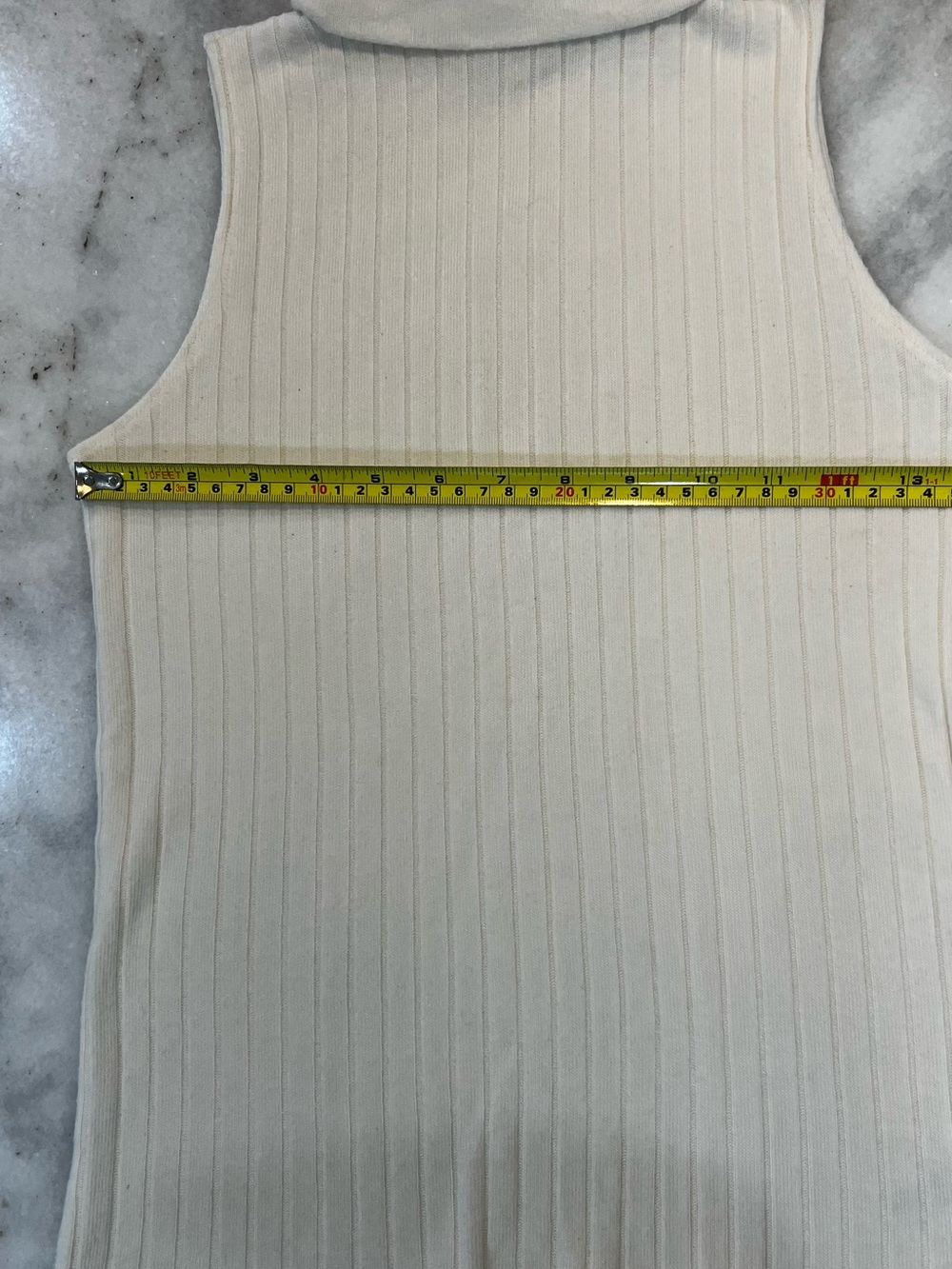 L’Agence Ribbed Mock Neck Tank Top - Cream - Picture 4 of 6